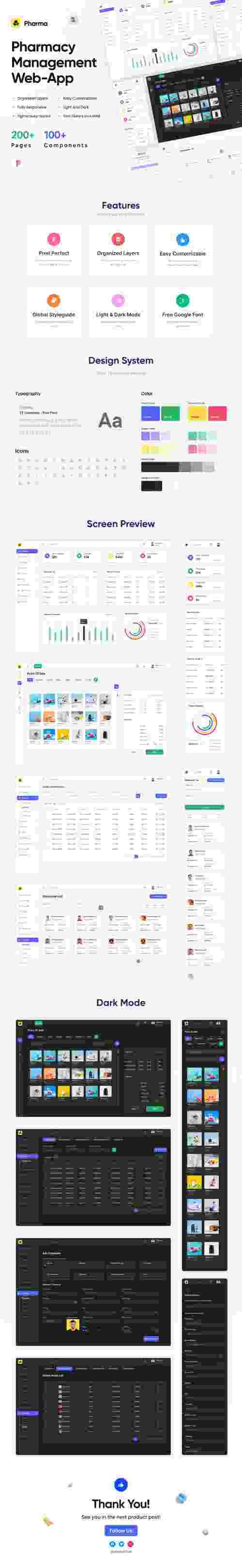 UIHut - Pharmacy Management Web UI Kit - 19381