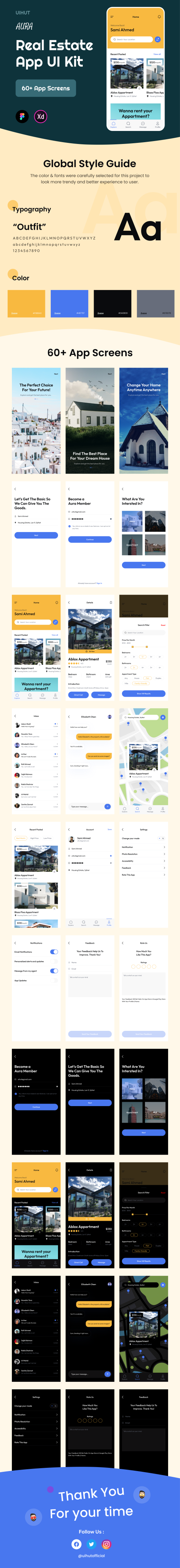 UIHut - Real Estate App UI Kit - Aura - 19442