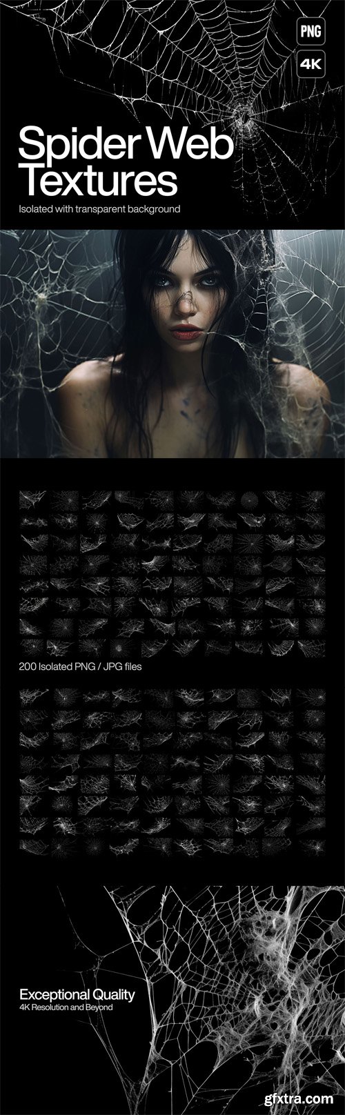 Spider Web Overlays Collection for Photoshop