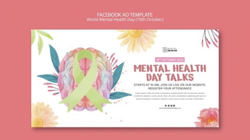 World Mental Health Day Facebook Template