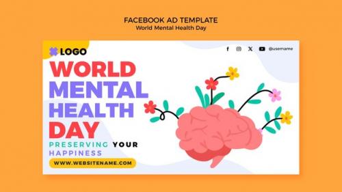 World Mental Health Day Facebook Template