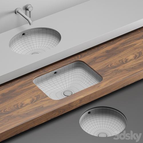 Cielo Undercounter Washbasin Set