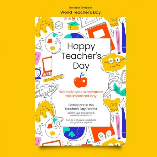 World Teachers' Day Invitation Template