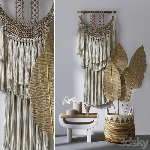 Decorative set with Wall Hanging Macrame # 4