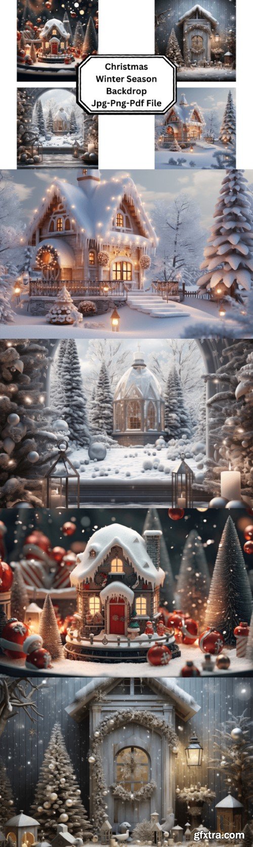 Christmas Winter Season Backdrop