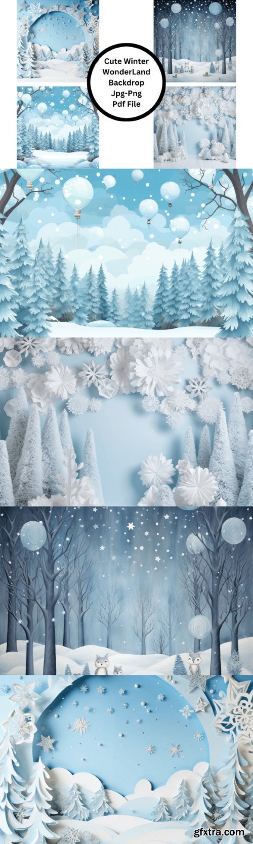 Cute Winter Wonderland Backdrop