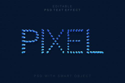 Pixel Editable 3d Text Effect