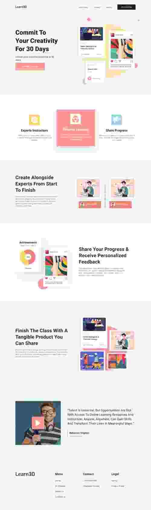 UIHut - Learn30 eLearning Platform Landing Page - 169