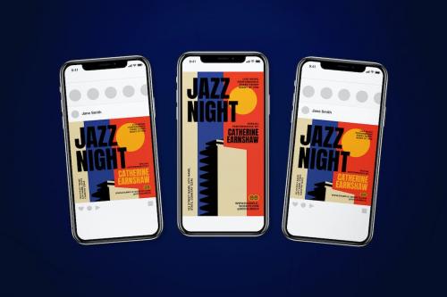 Jazz Night Music Event Flyer Set