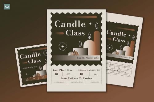 Gradient Candle Class Flyer Set | 001