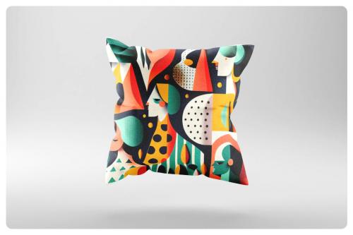 Square Pillow Mockup