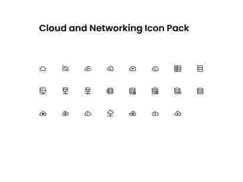 UIHut - Cloud and Networking Icon Pack Line - 16938