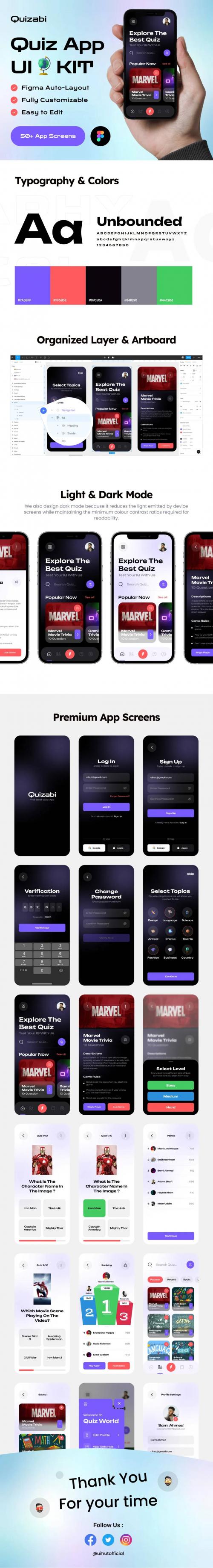 UIHut - Quiz App UI KIT - Quizabi - 25770