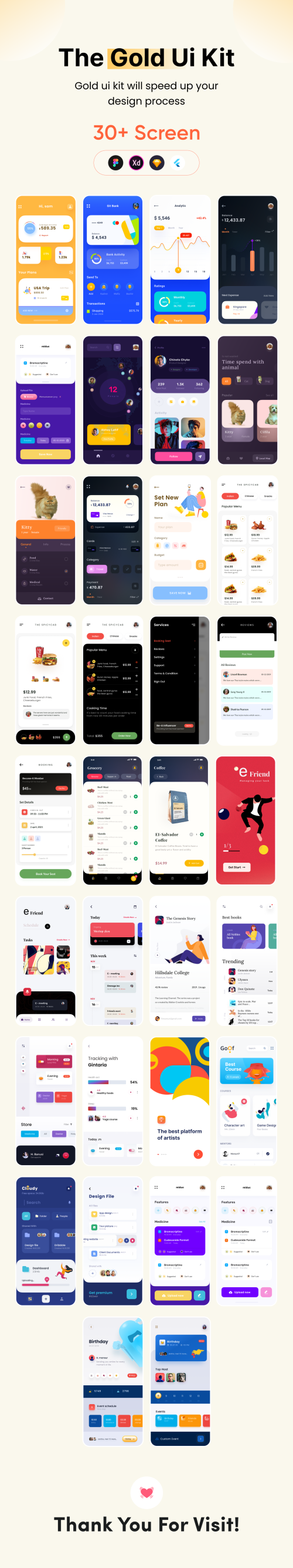 UIHut - The Gold App UI Kit - 8589