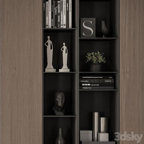 TV Wall Concrete and Wood - Set 22