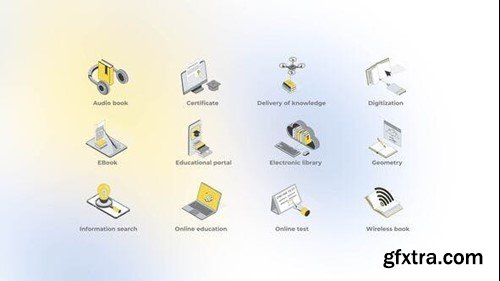 Videohive Online Education - Isometric Icons 49555485