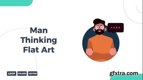 Videohive Man Thinking Flat art 49604298