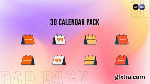 Videohive 3D Calendar Pack 49604210