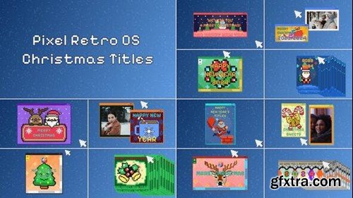 Videohive Pixel Retro OS Christmas Titles 49676220