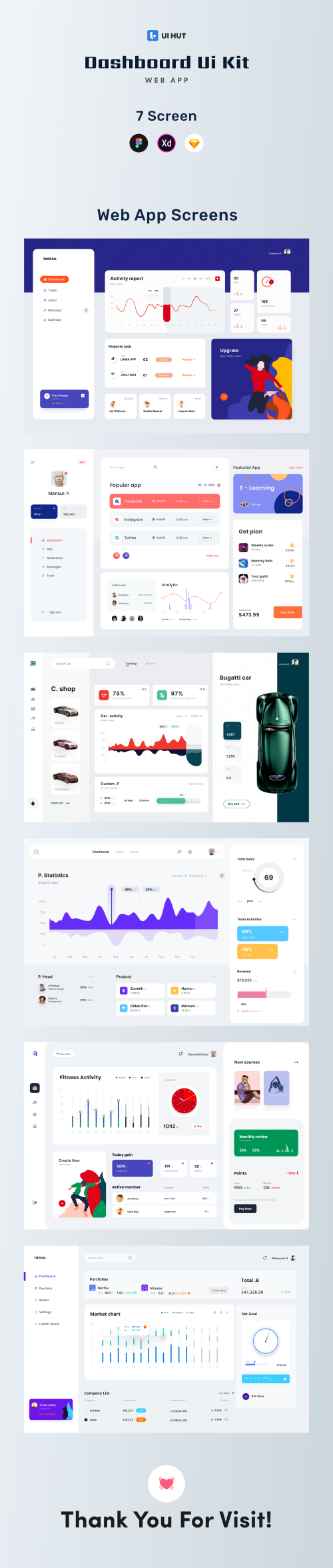 UIHut - Dashboard UI Kit - 8735