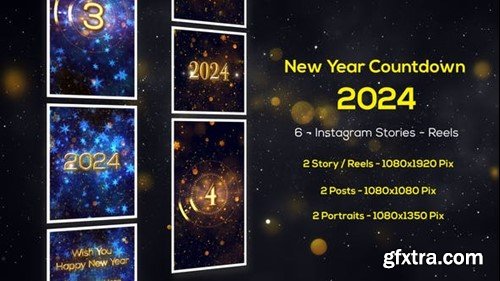 Videohive New Year Countdown 2024 - Instagram Stories 49665276