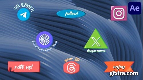 Videohive Hand Drawn Social Media Lower Thirds for After Effects 49674260