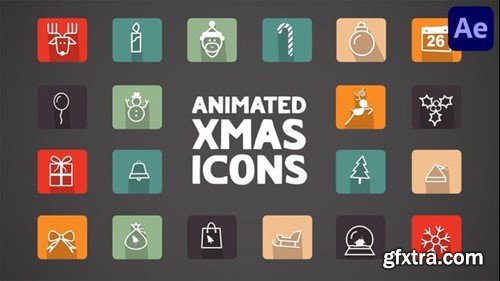 Videohive Animated Xmas Icons for After Effects 49616954