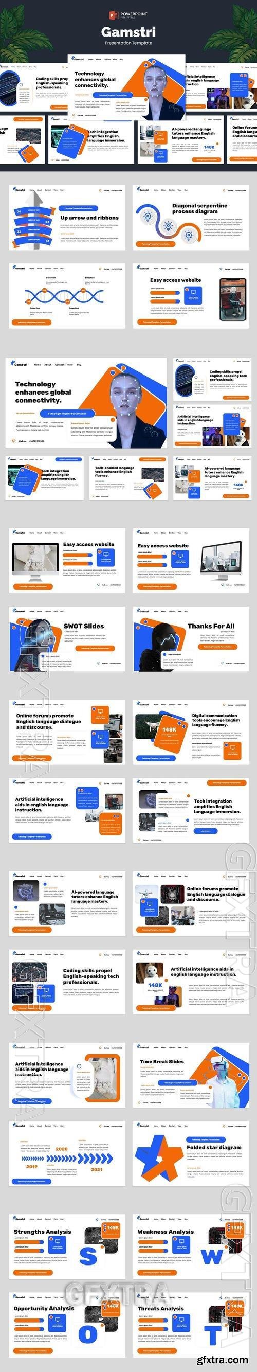 Gamstri - Technology AI Powerpoint Template PGXHCXX