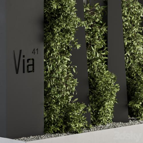 Outdoor Green Wall and Fence - Architecture Element 44
