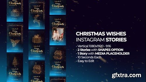 Videohive Christmas Wishes Instagram Stories 49639914