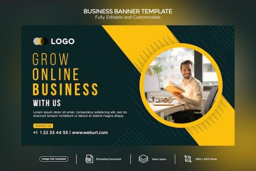 Grow Your Online Business Banner Design Template