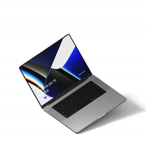 Creatoom -  Macbook Pro 16 Mockup V8 Isometric