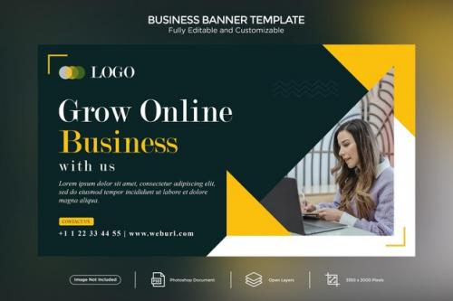 Grow Your Online Business Banner Design Template