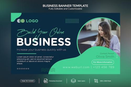 Build Your Online Business Banner Design Template
