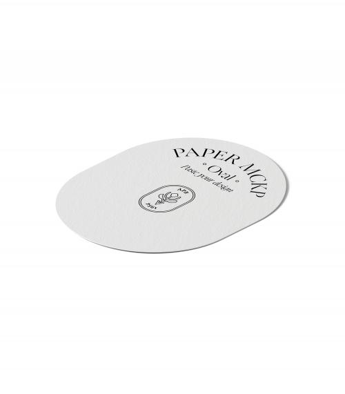 Creatoom -  Oval Paper Mockup V1 Isometric