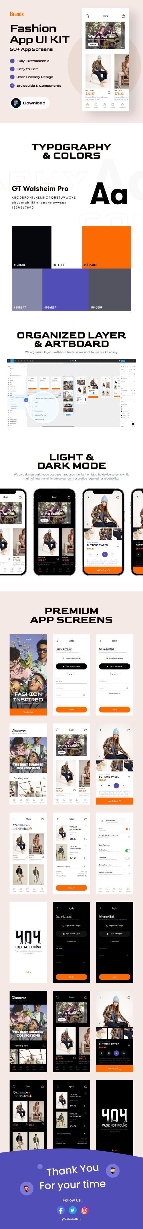 UIHut - Fashion Brand Store App UI KIT - Brandx - 23841