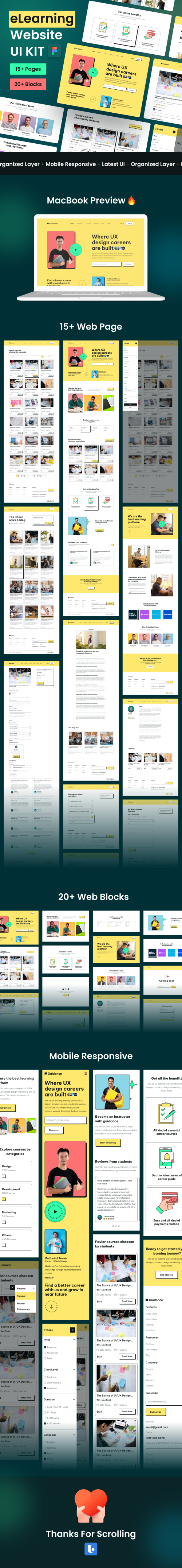 UIHut - Online Learning Website Templates UI Kit - 24078