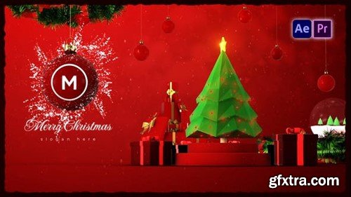 Videohive Christmas Tree Logo Reveal 49723557