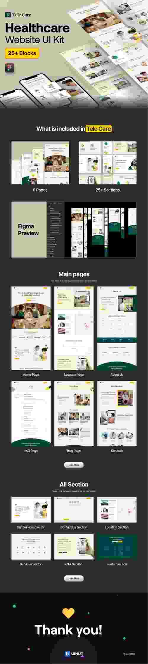 UIHut - Healthcare Website Template Design - 24392