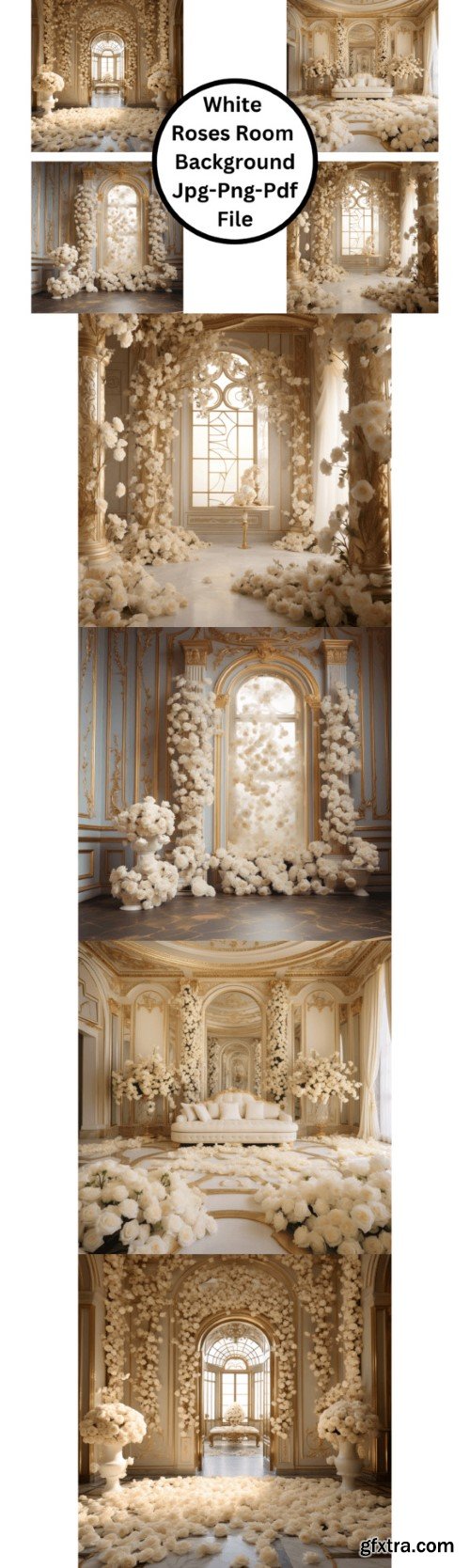 White Roses Room Background