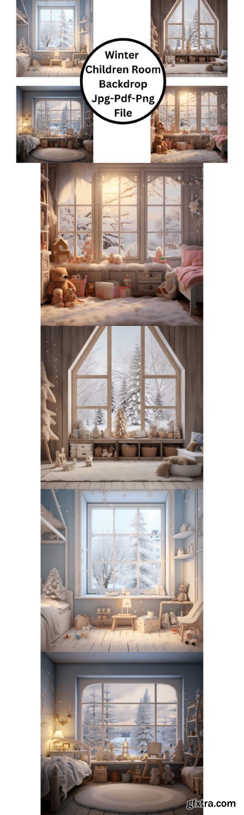 Winter Children Room Backdrop