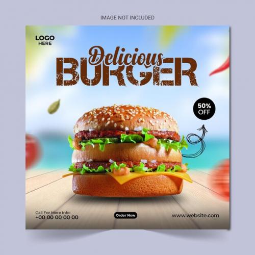 Psd Food Social Media Post Design And Instagram Banner Templatefood Social Media Promotion Banner