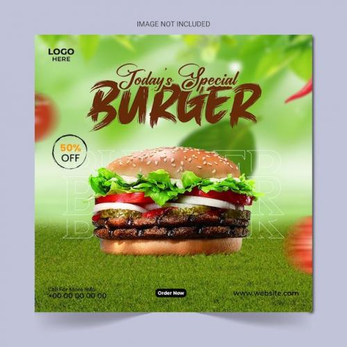 Psd Food Social Media Post Design And Instagram Banner Templatefood Social Media Promotion Banner