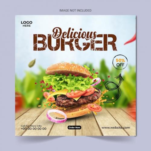 Psd Food Social Media Post Design And Instagram Banner Templatefood Social Media Promotion Banner