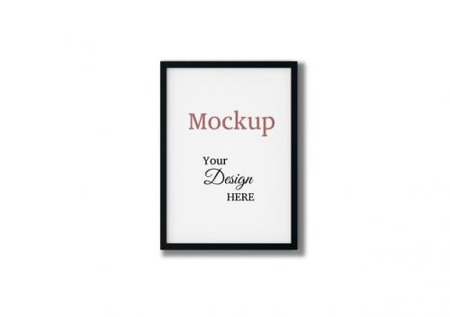 Blank Frame Mockup In White Background