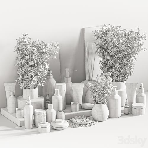 Bathroom Accessories with Plant A