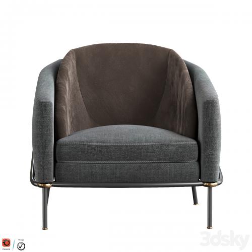 Fil noir armchair