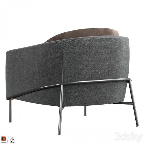 Fil noir armchair