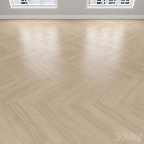 Parquet Oak cream, 3 types: herringbone, linear, chevron.