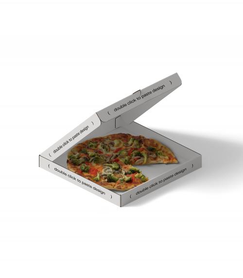 Creatoom -  Pizza Box Mockup V11 Isometric